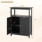 Freestanding Bathroom Storage Cabinet with Open Compartment and Adjustable Shelf